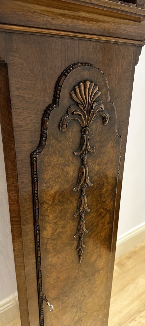 fig 5. Quarter Chiming Walnut Long Case / Longcase / Grandfather / Grandmother clock by Maple of London.