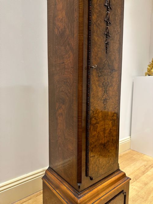 fig 11. Quarter Chiming Walnut Long Case / Longcase / Grandfather / Grandmother clock by Maple of London.