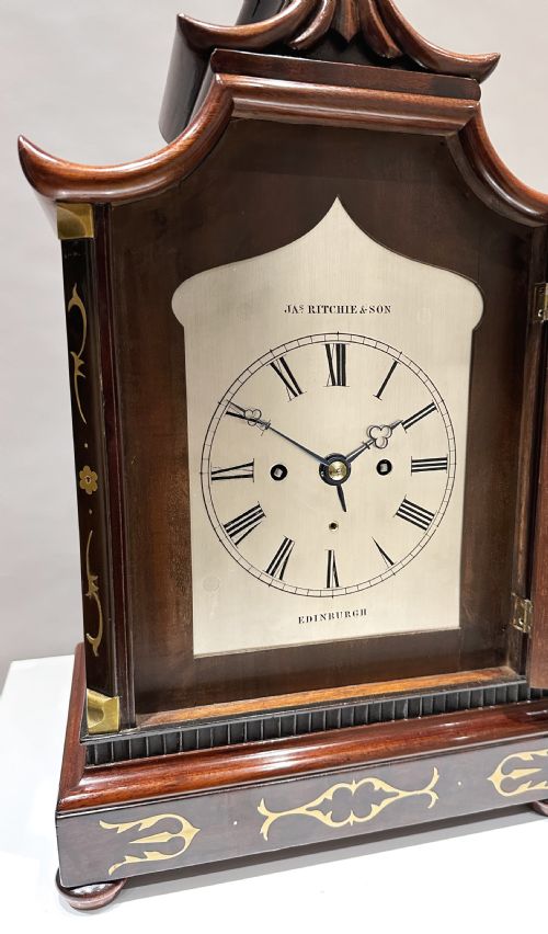 fig 3. A Fine Quality Bracket / Mantel / Wall Clock By James Ritchie of Edinburgh
