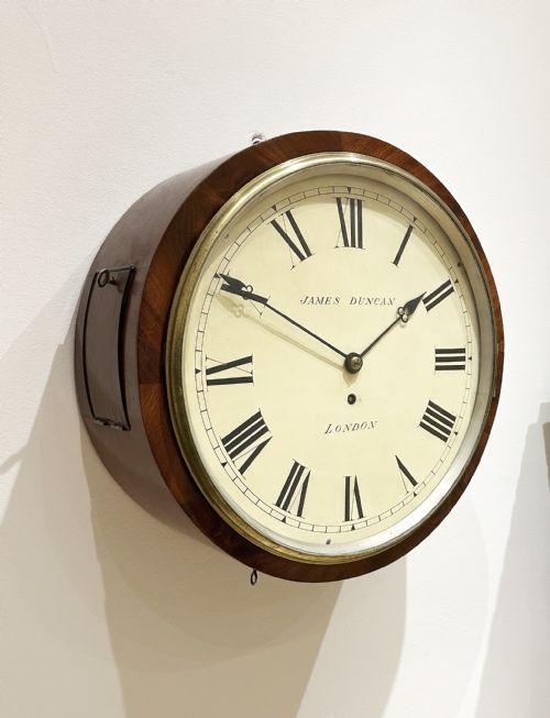 fig 3. A Regency Drumhead Fusee Dial Wall Clock By James Duncan, London c.1825.