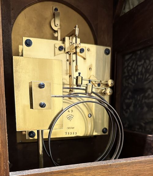 fig 4. A Burr Walnut Bracket / Mantel Clock By Lenzkirch, Circa 1896.
