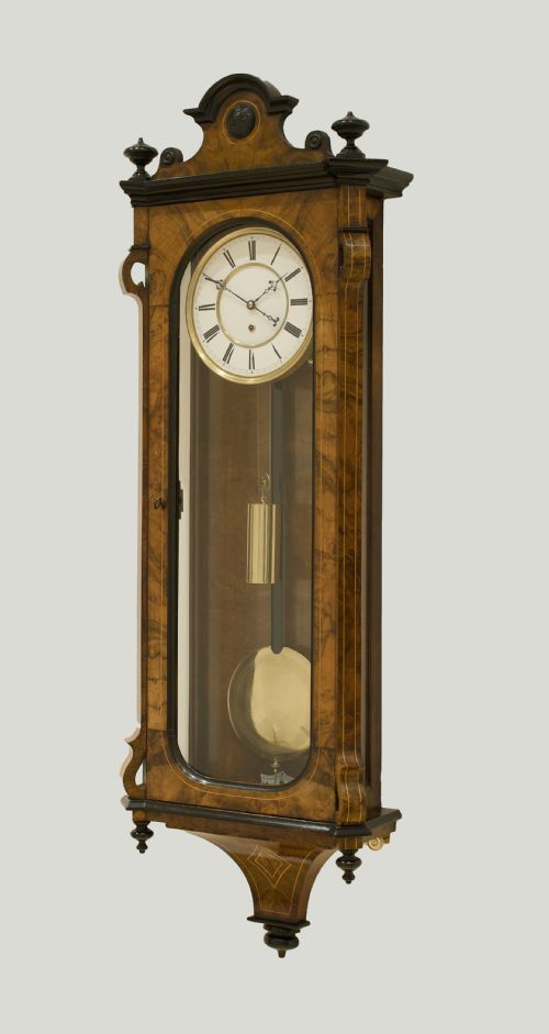 fig 1. A Lenzkirch Vienna Regulator Wall Clock, Circa 1861.
