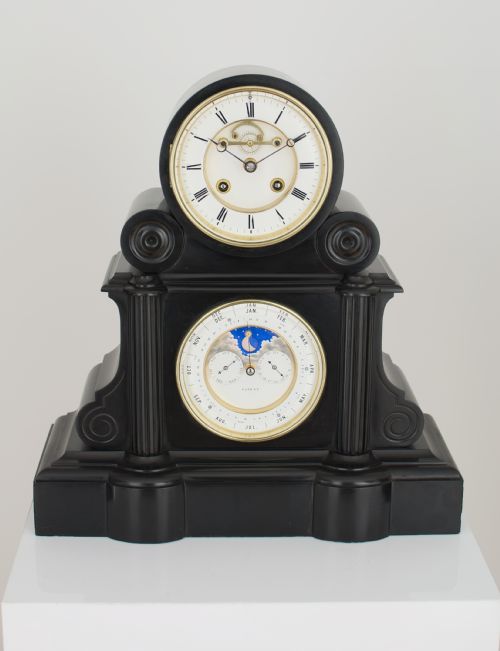 A FRENCH PERPETUAL CALENDAR MANTEL CLOCK C1870 - ADDITIONAL PHOTO 4