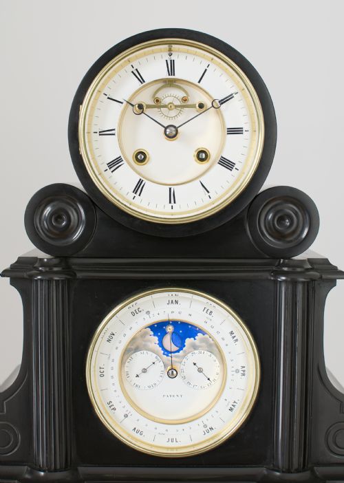A FRENCH PERPETUAL CALENDAR MANTEL CLOCK C1870 - ADDITIONAL PHOTO 1