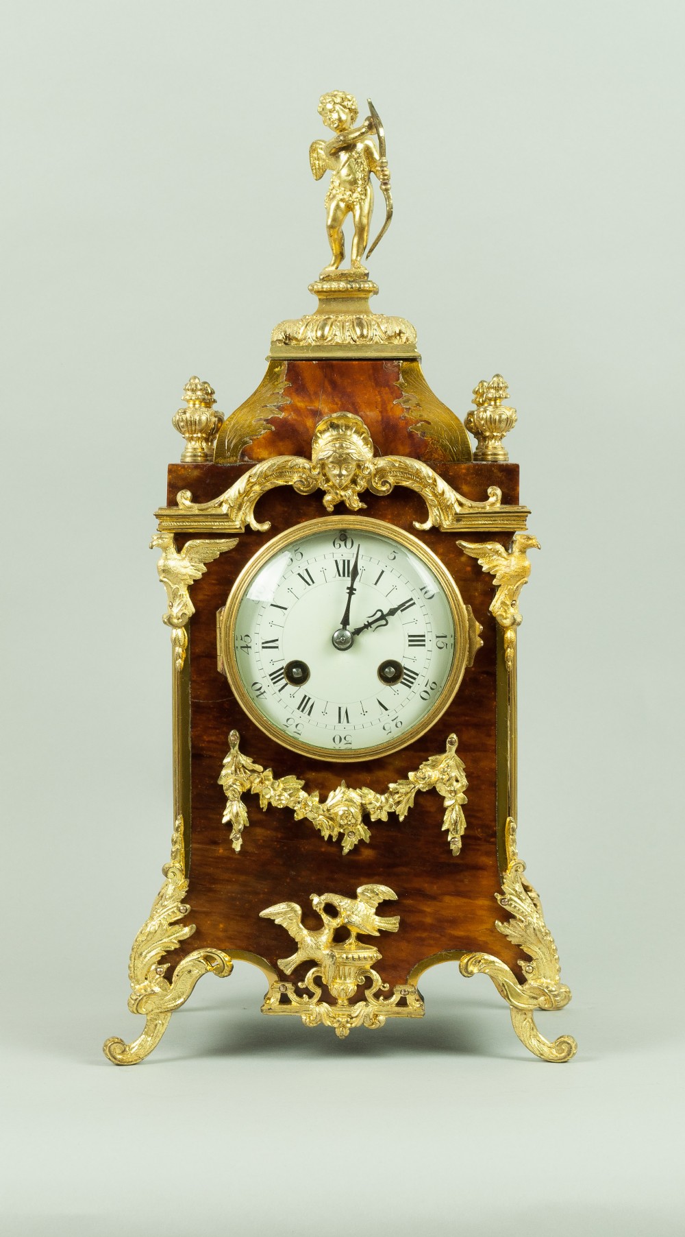 Tortoiseshell mantel Clock c.1890