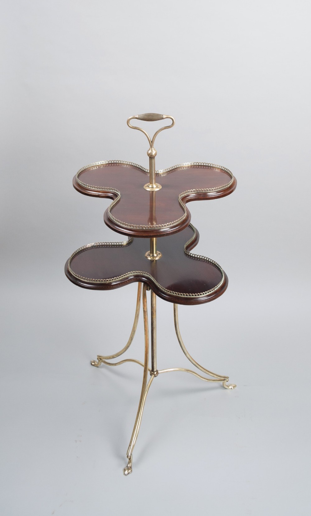 Brass and Mahogany Cake Stand c.1890