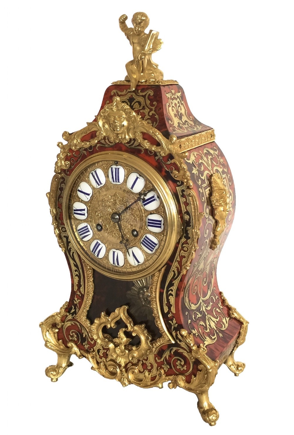 French Boulle Mantel Clock c.1880
