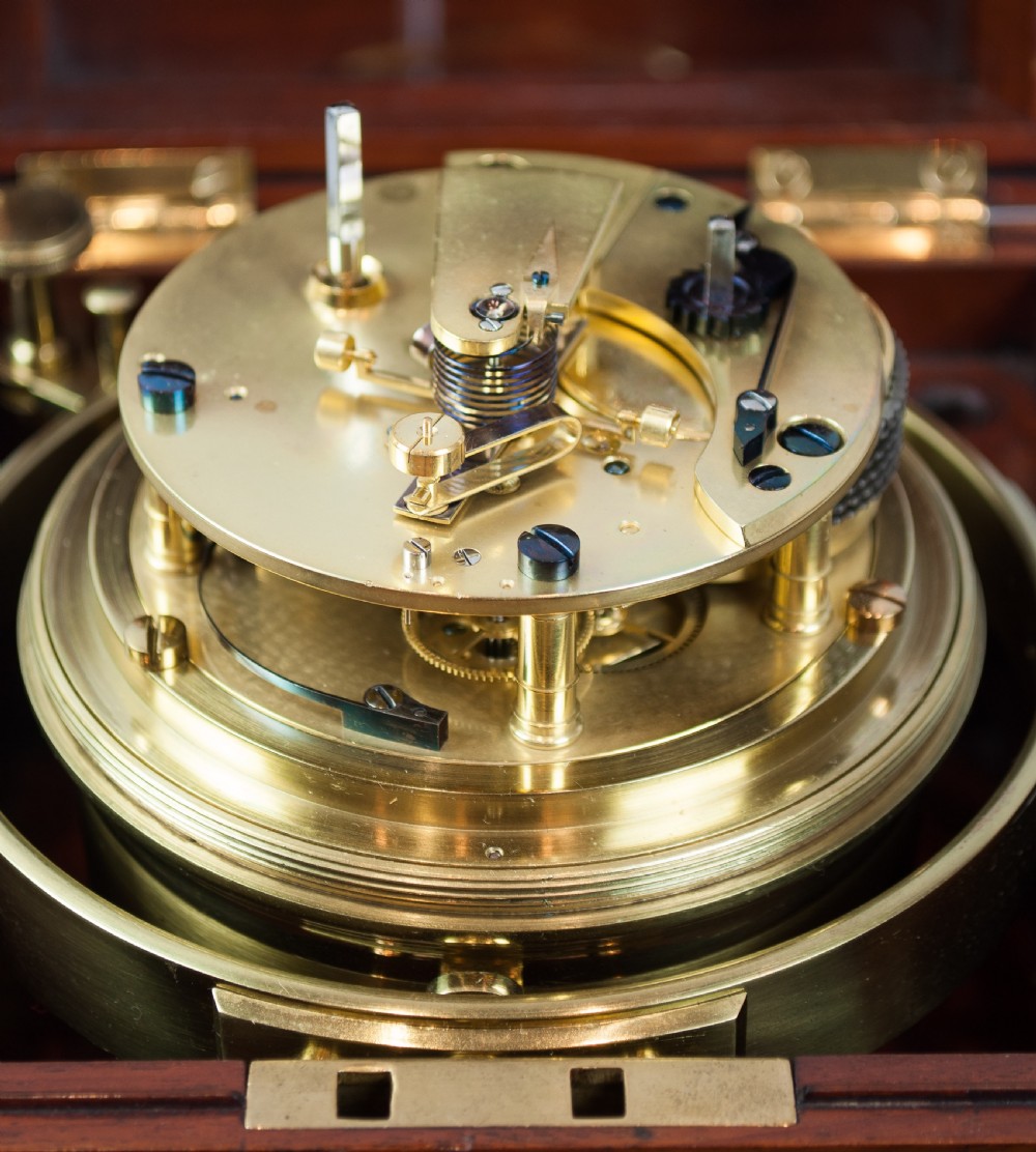 Marine Chronometer by EJ Dent Of London With Staple Balance, Circa 1850. View III