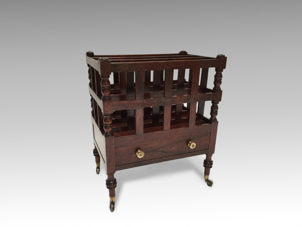 Antique George III Regency Rosewood Canterbury