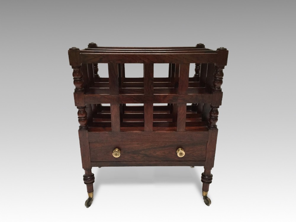 Antique George III Regency Rosewood Canterbury View III