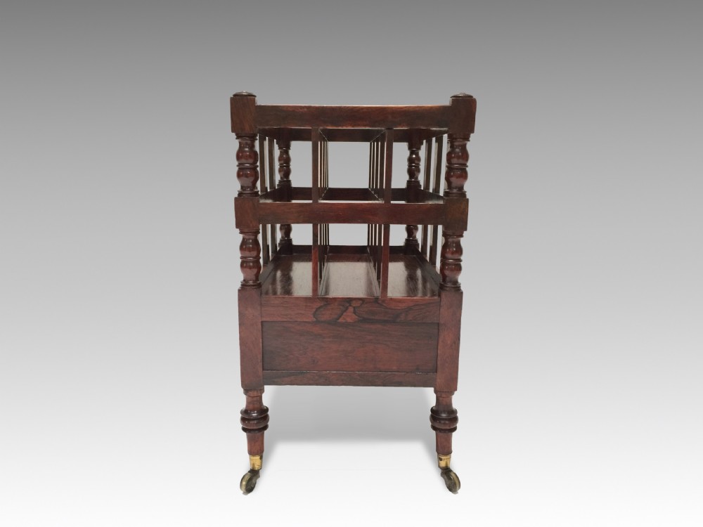 Antique George III Regency Rosewood Canterbury View VI