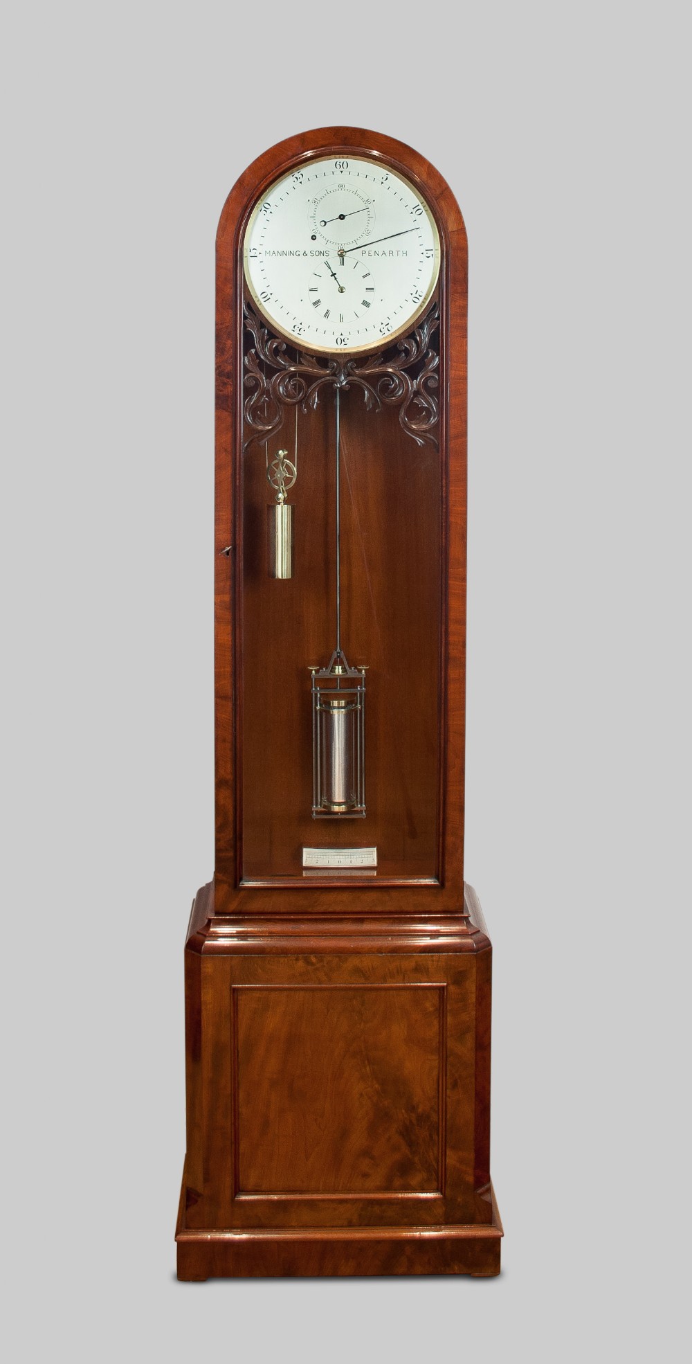 A Flame Mahogany Precision Regulator Longcase Clock c.1860