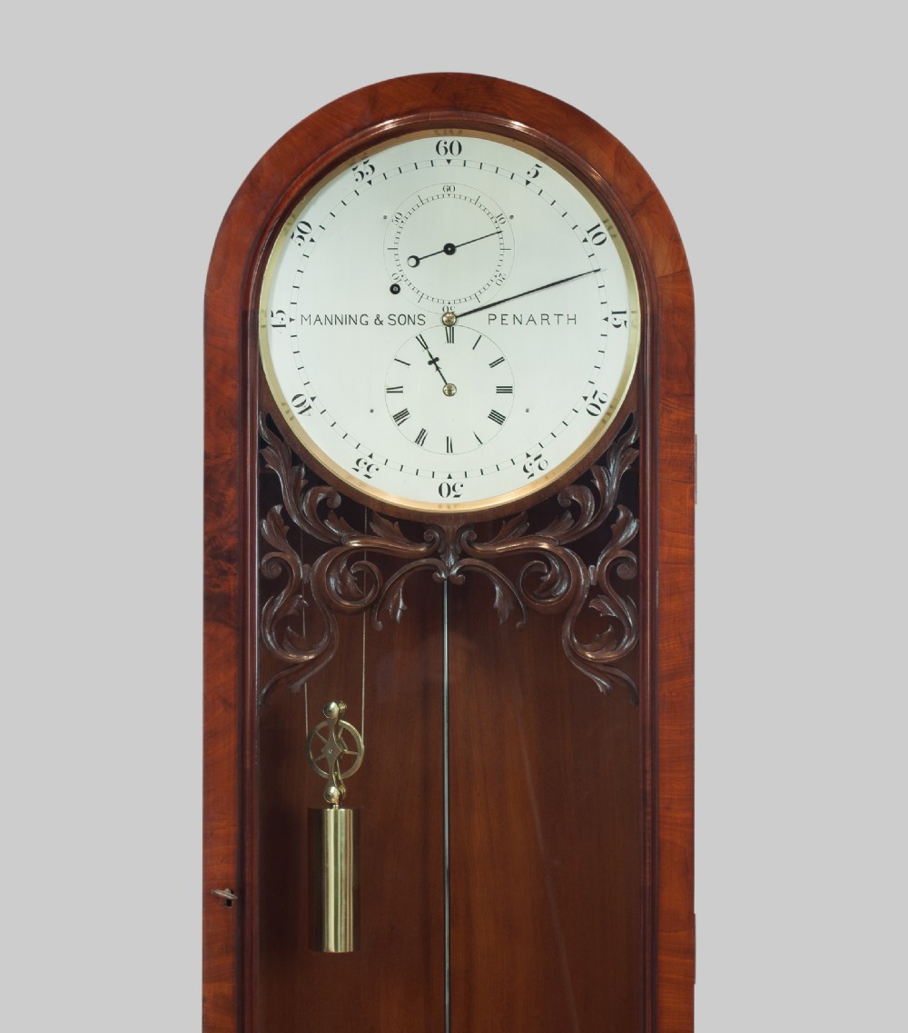 A Flame Mahogany Precision Regulator Longcase Clock c.1860 View III