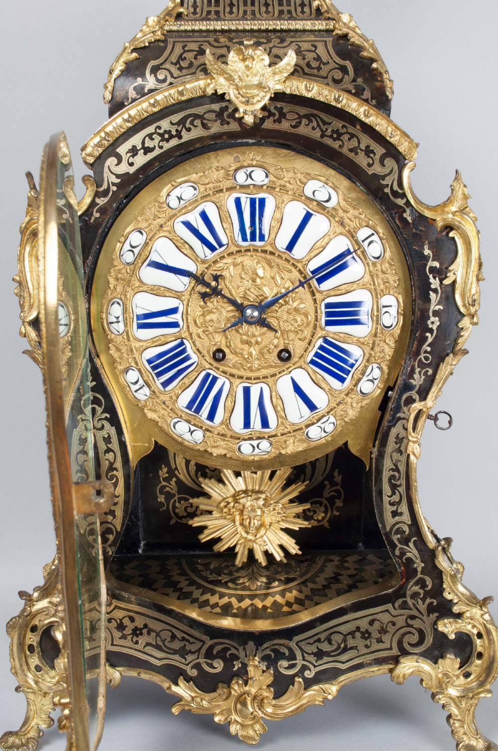 An Impressive Large Ormolu Mounted Boulle Mantel / Bracket Clock, Circa 1880. View IV