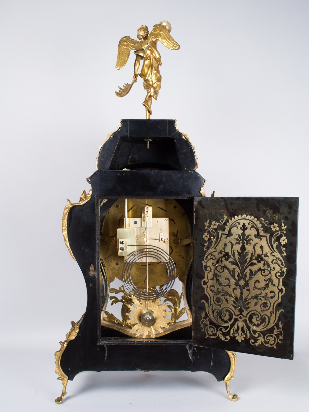 An Impressive Large Ormolu Mounted Boulle Mantel / Bracket Clock, Circa 1880. View V