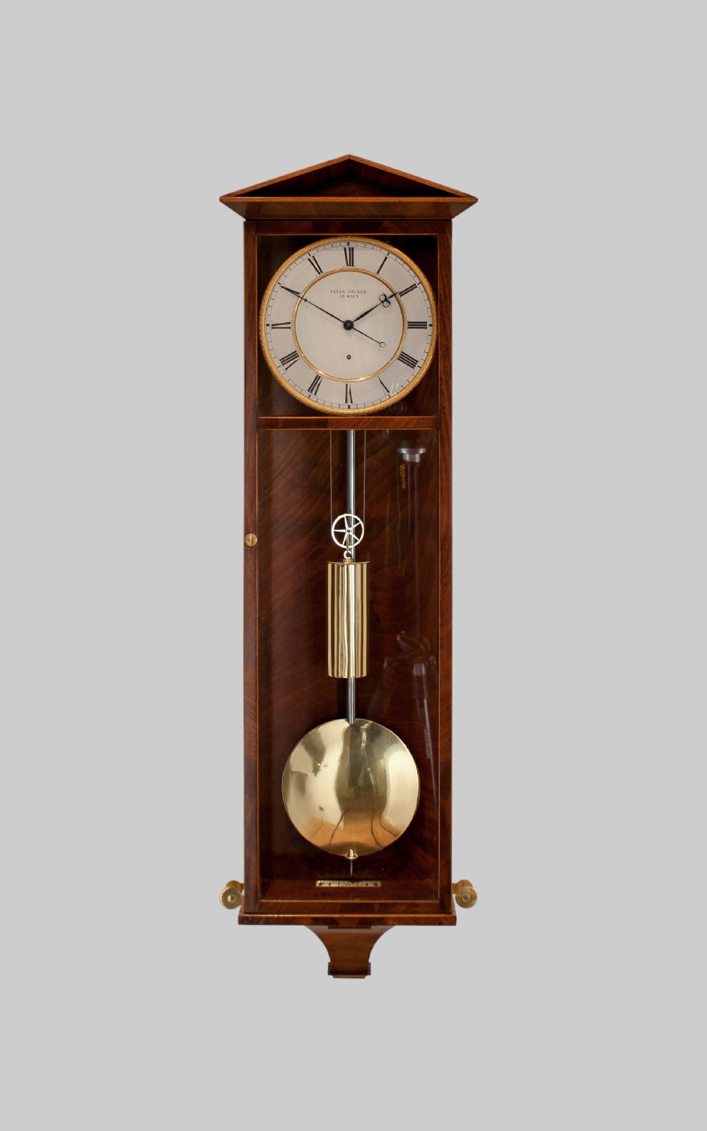 A fine Quality Austrian 'Dachluhr' Regulator Wall Clock, c.1840.