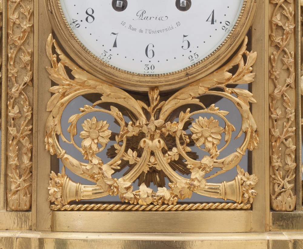 A Louis XVI Style French Mantel Clock, Circa 1880.  View IV