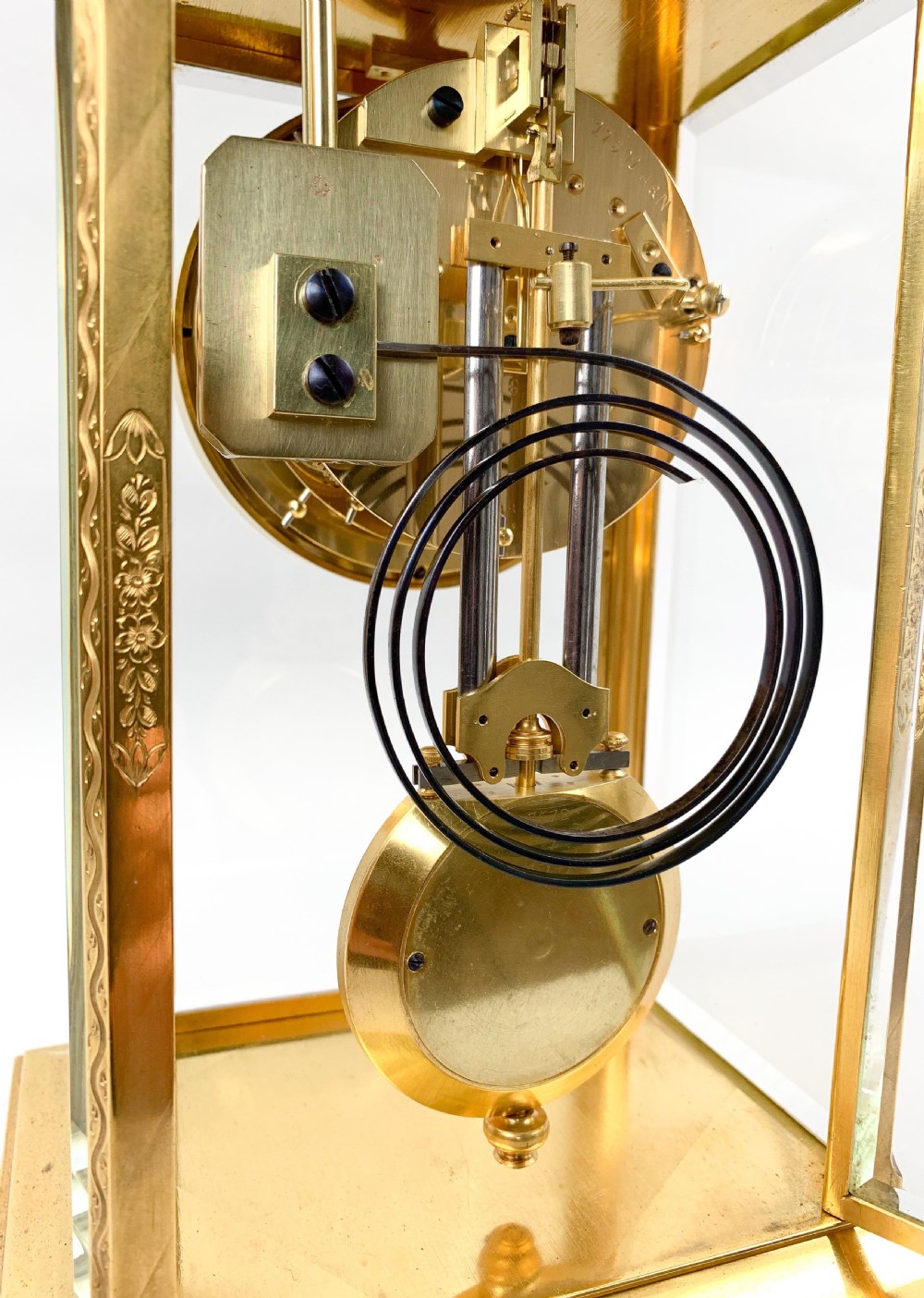 A fine quality gilt brass four glass French mantel clock c.1880 View X