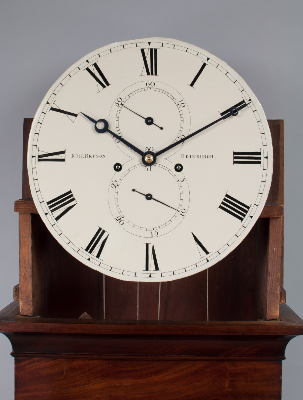 A Regency 8 day long case / Grandfather clock by Robert Bryson of Edinburgh. View II