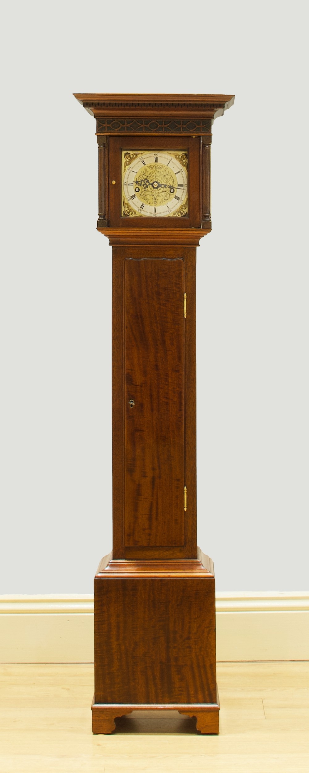 A good quality 8 day mahogany granddaughter, longcase clock.