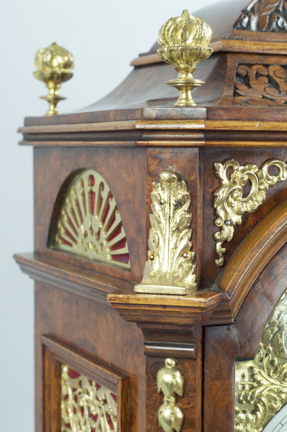 A Burr Walnut Bracket / Mantel Clock By Lenzkirch, Circa 1894. View VIII