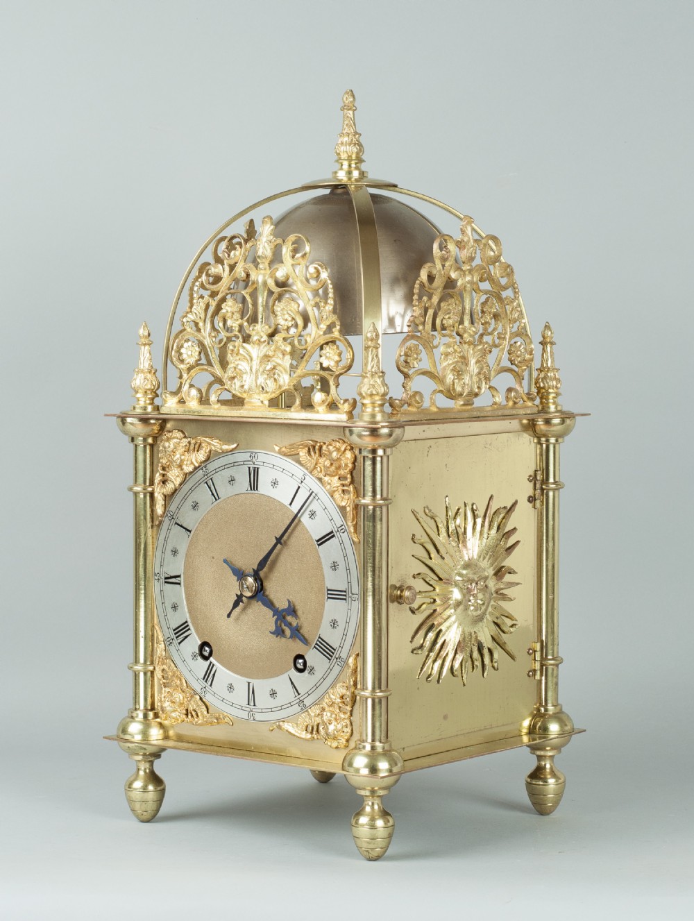A Fine Quality Late Victorian Brass W&H Lantern Mantel Clock View II