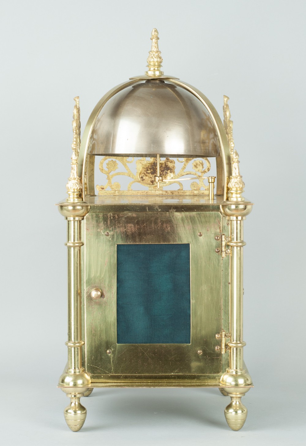 A Fine Quality Late Victorian Brass W&H Lantern Mantel Clock View V