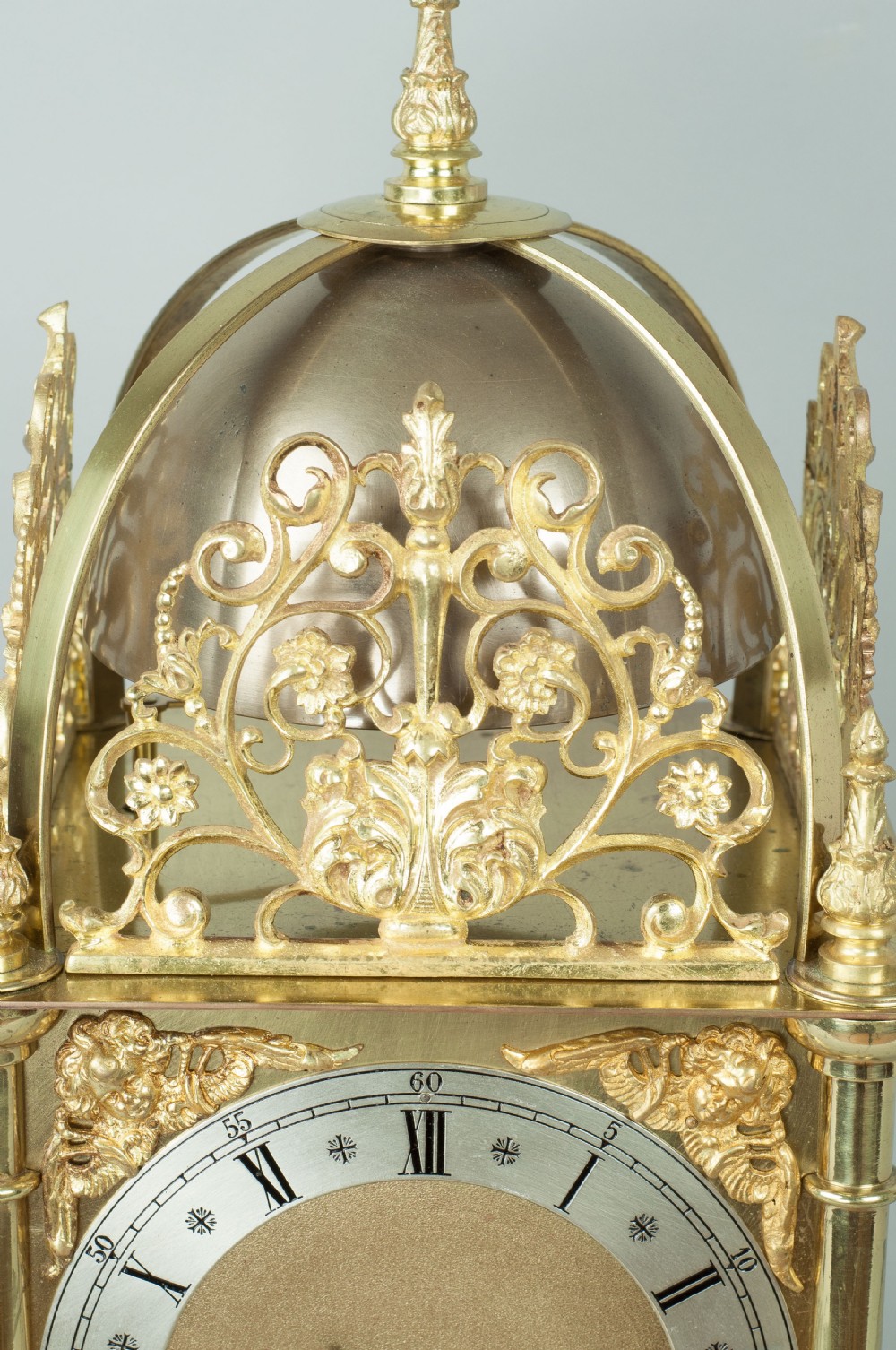 A Fine Quality Late Victorian Brass W&H Lantern Mantel Clock View IX