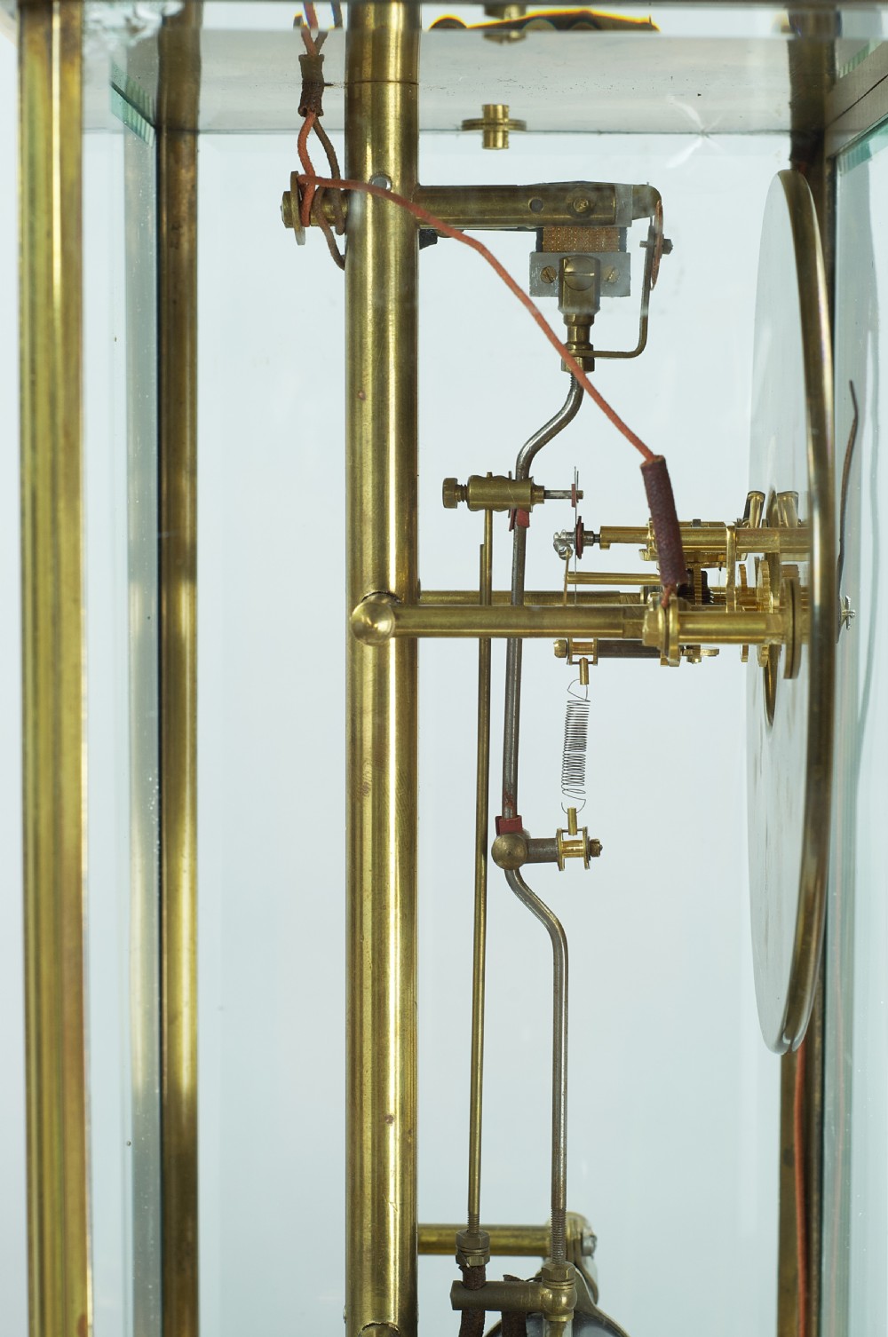 A Sienna Marble Electric Bulle Four-glass Mantel Clock View VI