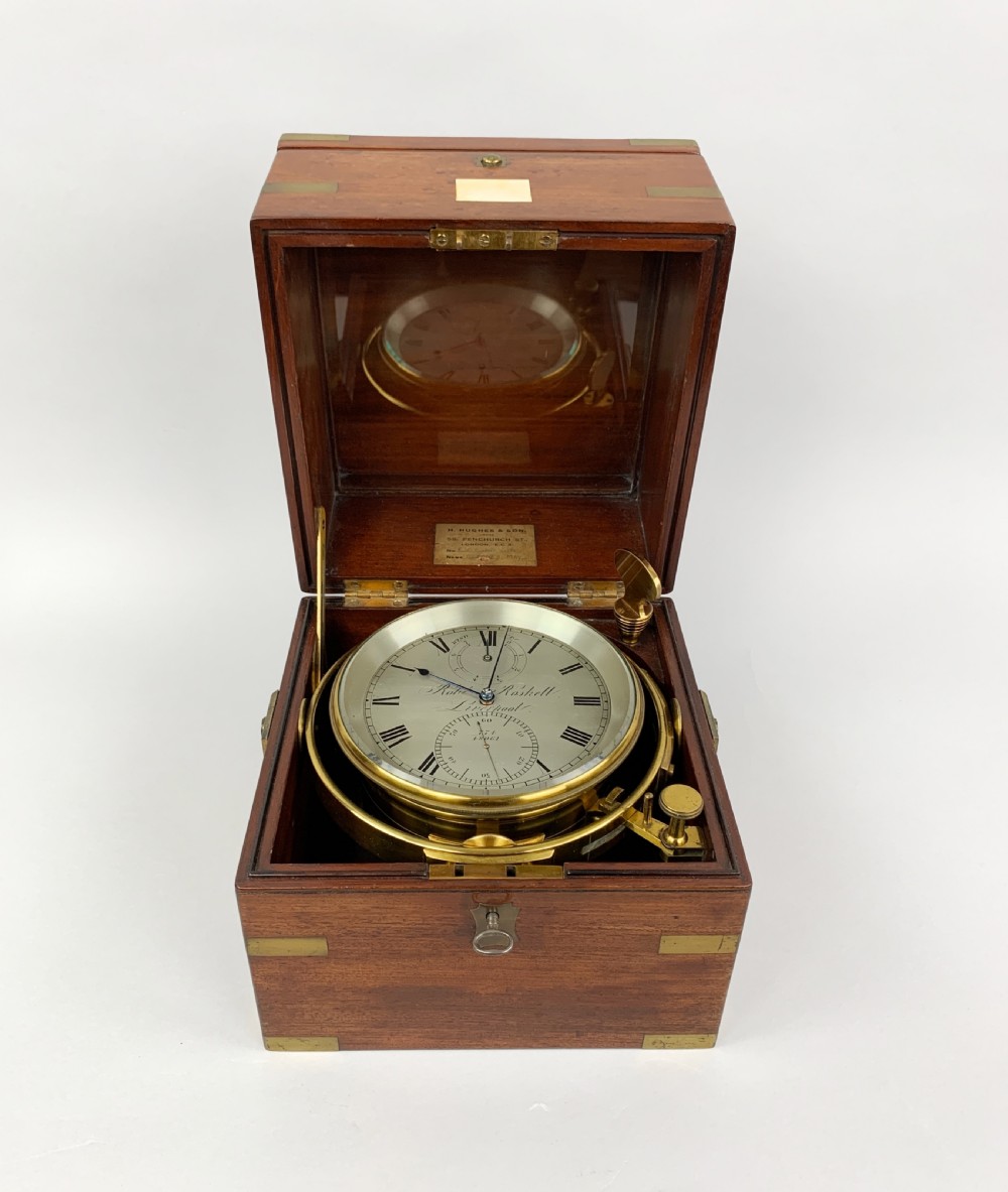 A fine quality 8 day marine chronometer by Robert Roskell, Liverpool. c.1839.