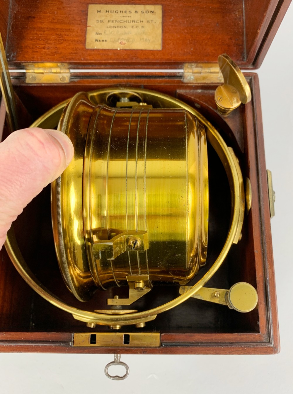 A fine quality 8 day marine chronometer by Robert Roskell, Liverpool. c.1839. View XII