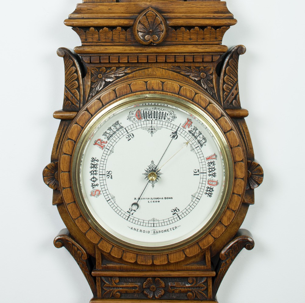 A High Quality Victorian Aneroid Barometer By Barraclough Of Leeds  View III