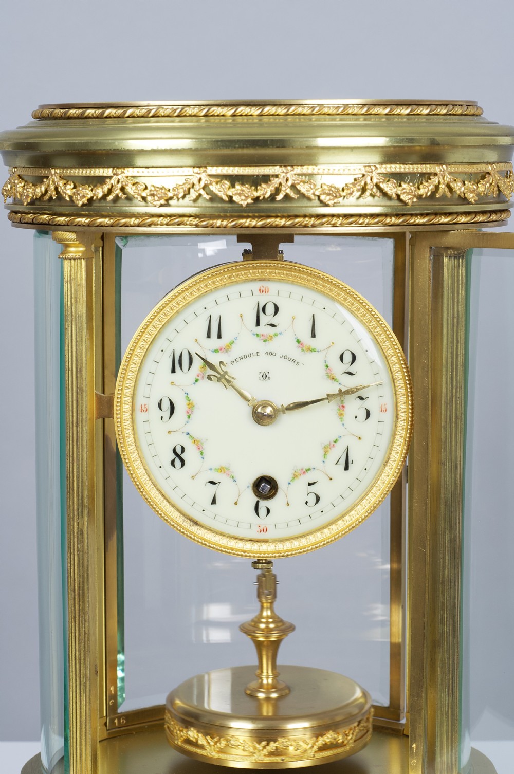 A fine quality French Claude Grivolas Oval Cased 400 Day Torsion Mantel Clock View VIII