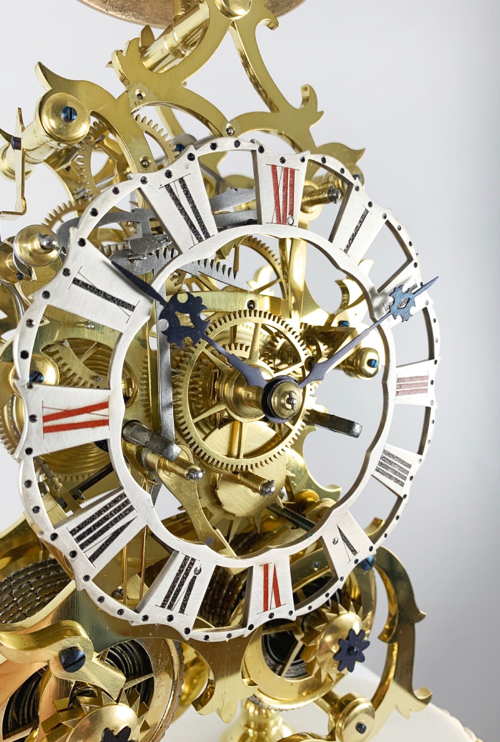 A fine quality double fusee skeleton clock, c.1840 View X