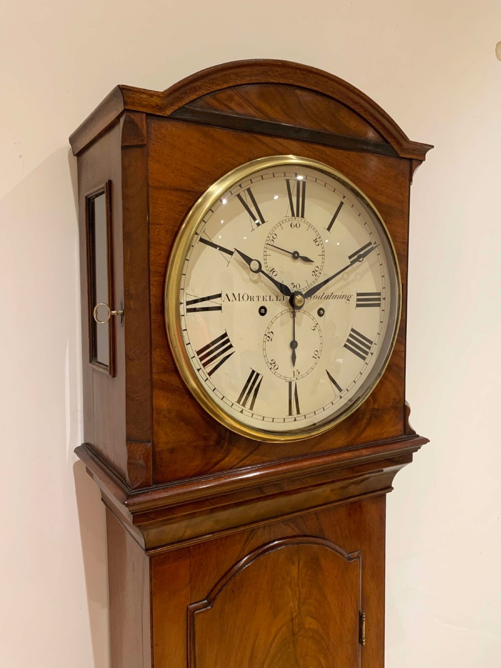 AM Ortelli Of Godalming,  Long Case / Grandfather Clock, Circa 1830 View VI