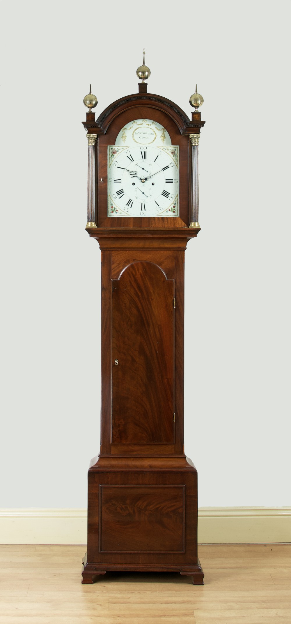 J Startridge Of Cowes Georgian Mahogany Long Case / Grandfather Clock.