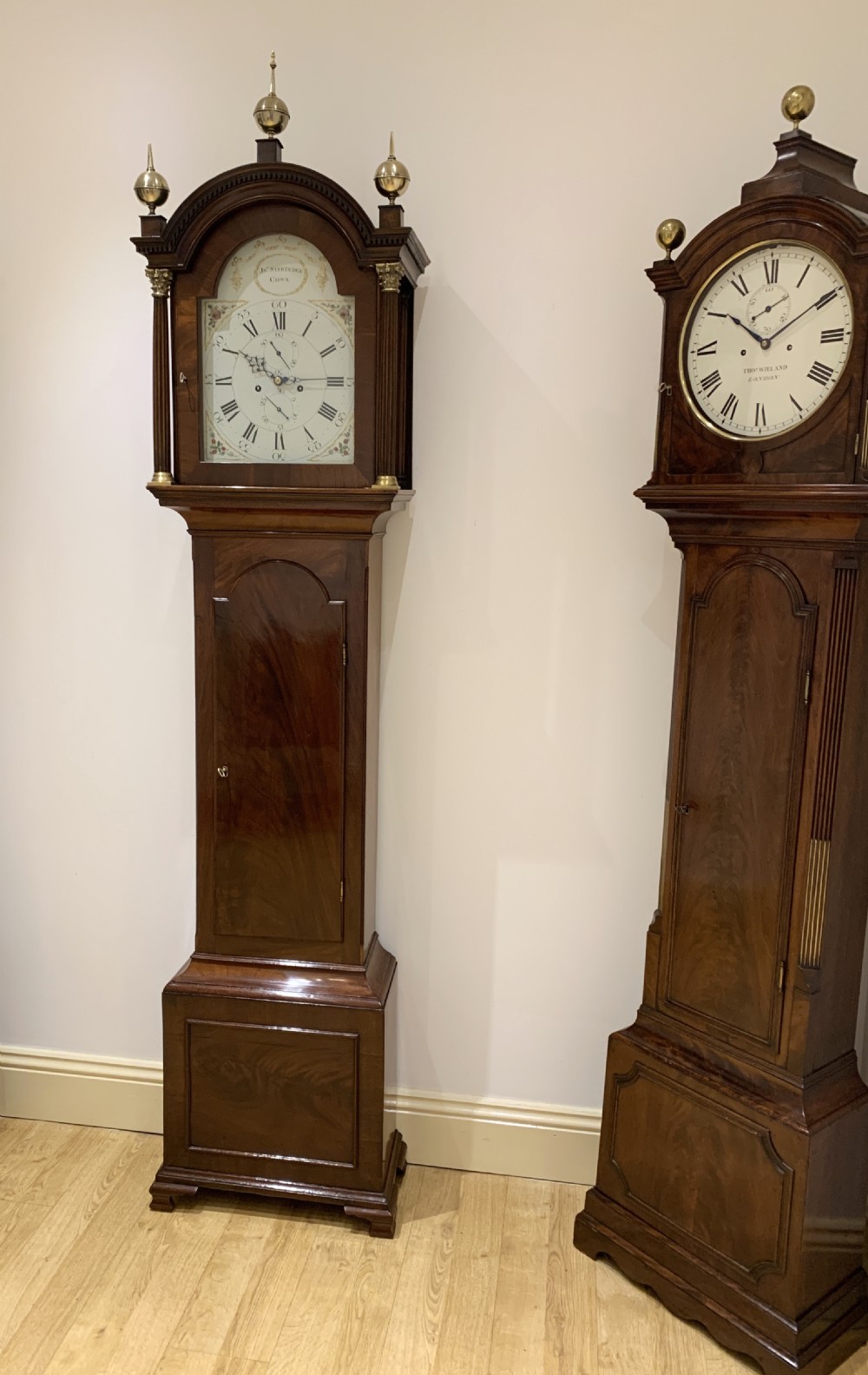 J Startridge Of Cowes Georgian Mahogany Long Case / Grandfather Clock. View XII