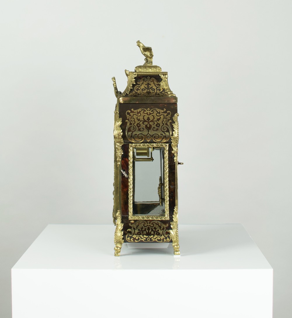 French Boulle Mantel Clock, Circa 1880 View V