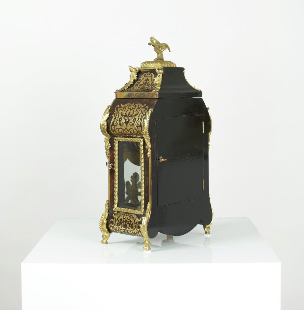 French Boulle Mantel Clock, Circa 1880 View VI
