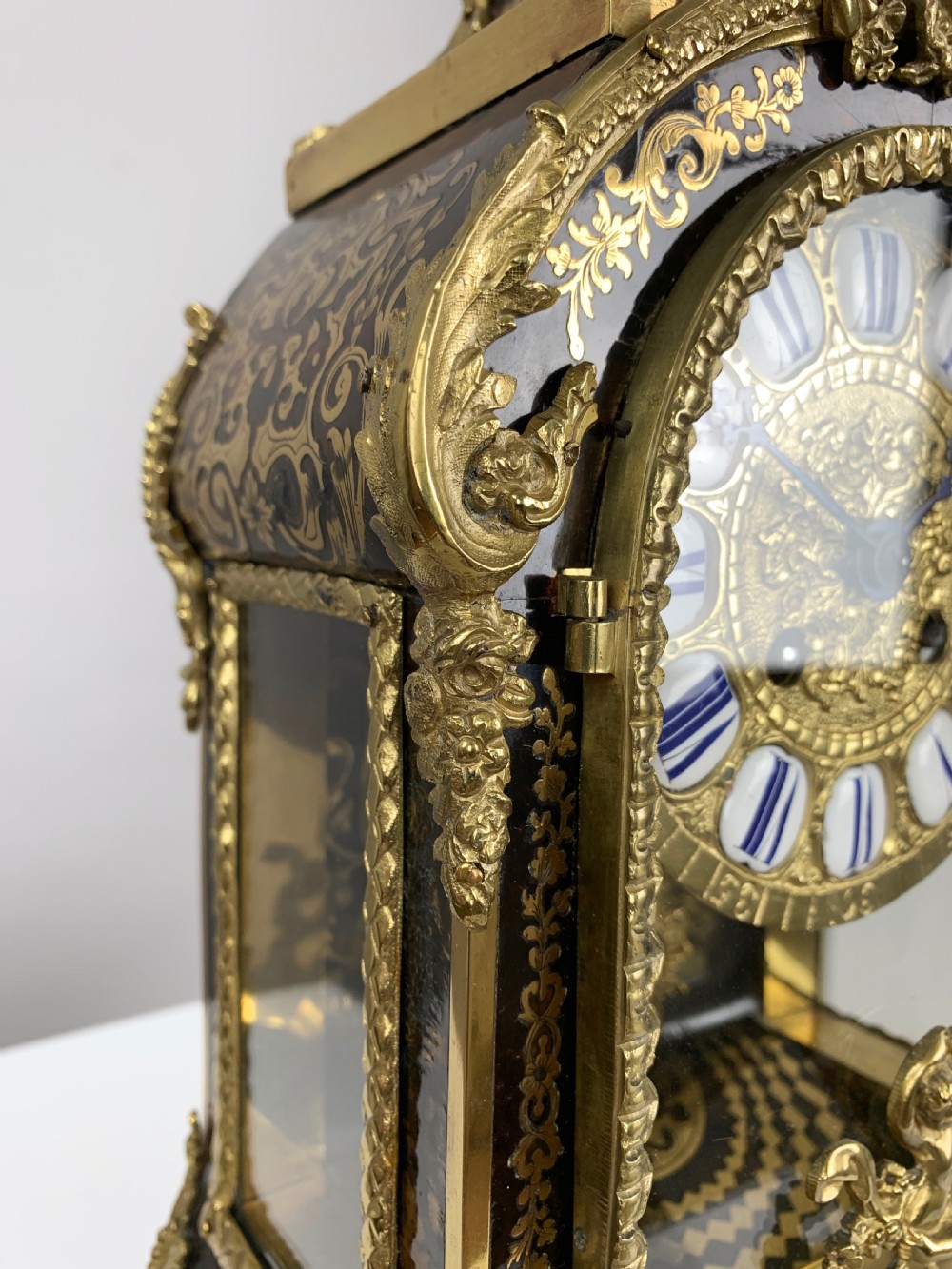 French Boulle Mantel Clock, Circa 1880 View XI