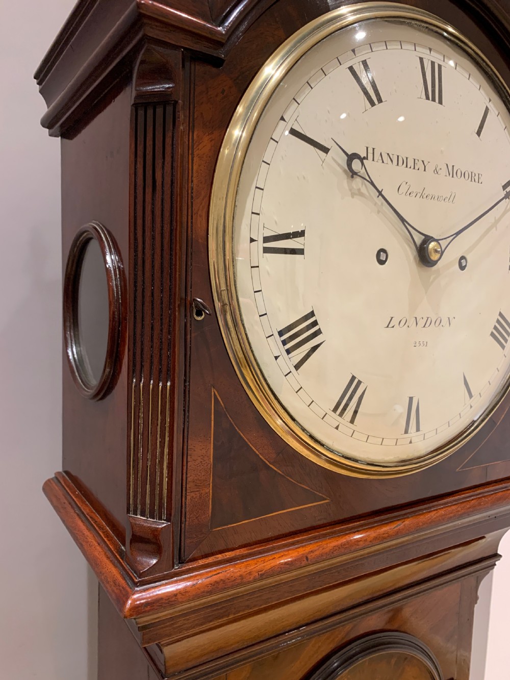 Handley & Moore of London, Georgian Long Case / Grandfather Clock. View IX