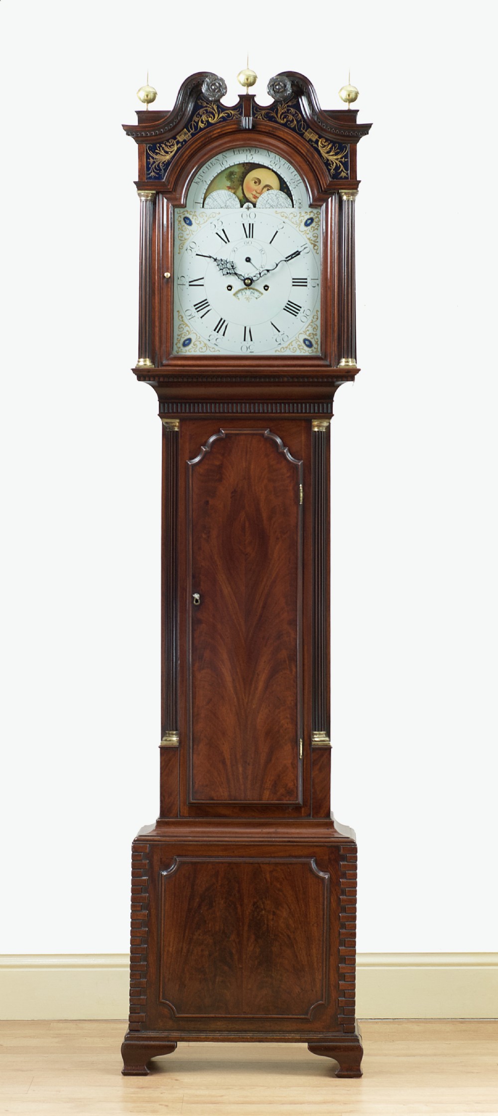 Kitchen & Lloyd Of Nantwich Georgian Mahogany Long Case / Grandfather Clock.
