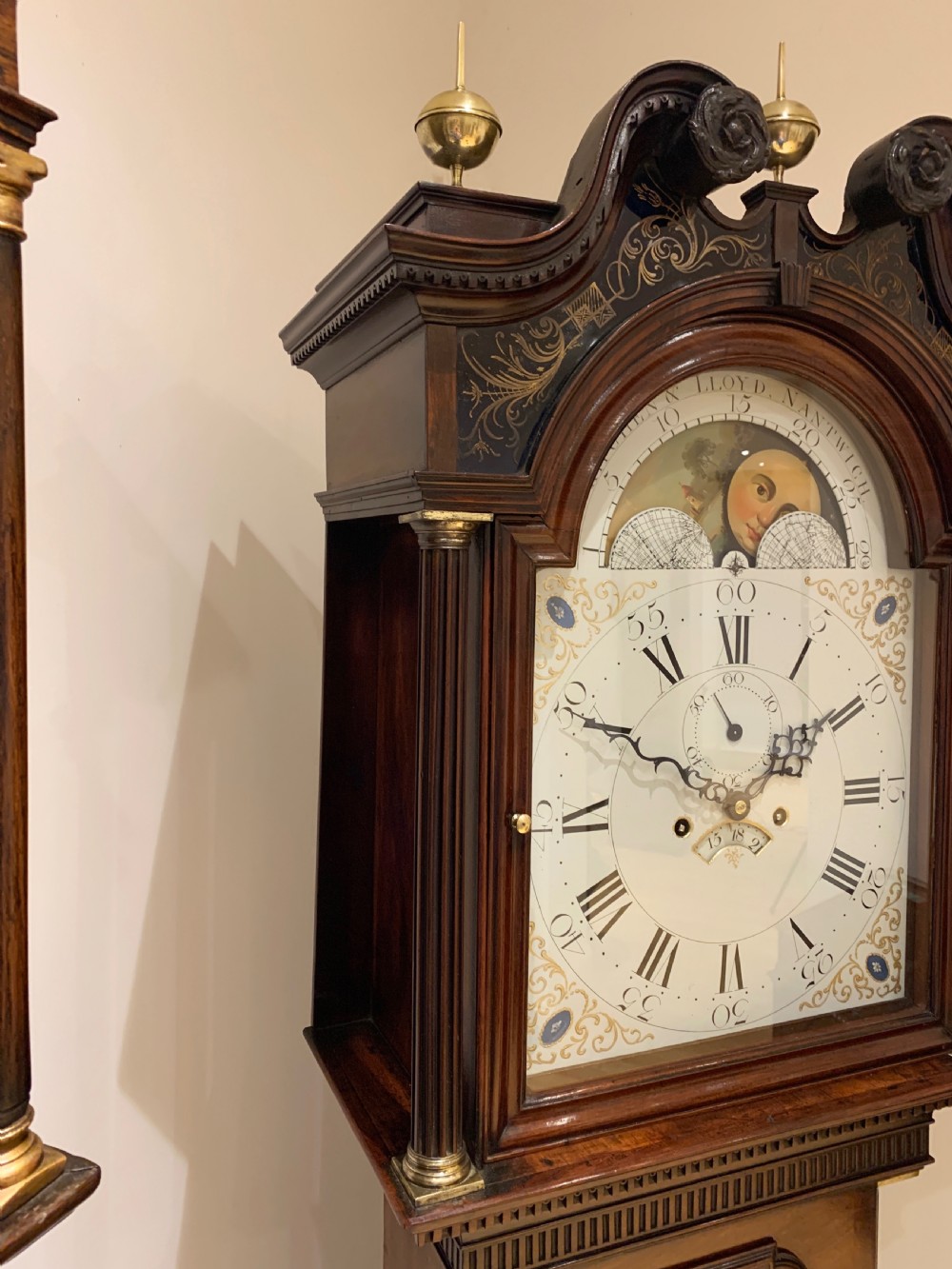 Kitchen & Lloyd Of Nantwich Georgian Mahogany Long Case / Grandfather Clock. View VIII