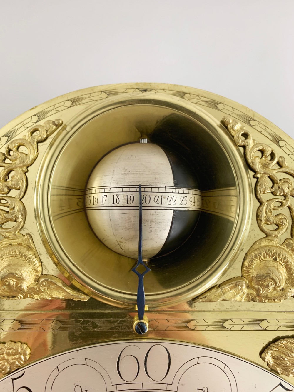 A Rare Ball Moonphase Long Case / Grandfather Clock By Seddon Of Frodsham c.1745 View IV