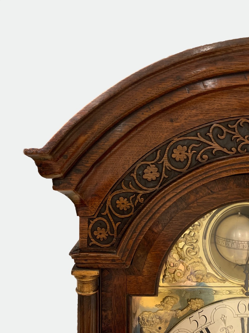 A Rare Ball Moonphase Long Case / Grandfather Clock By Seddon Of Frodsham c.1745 View VI
