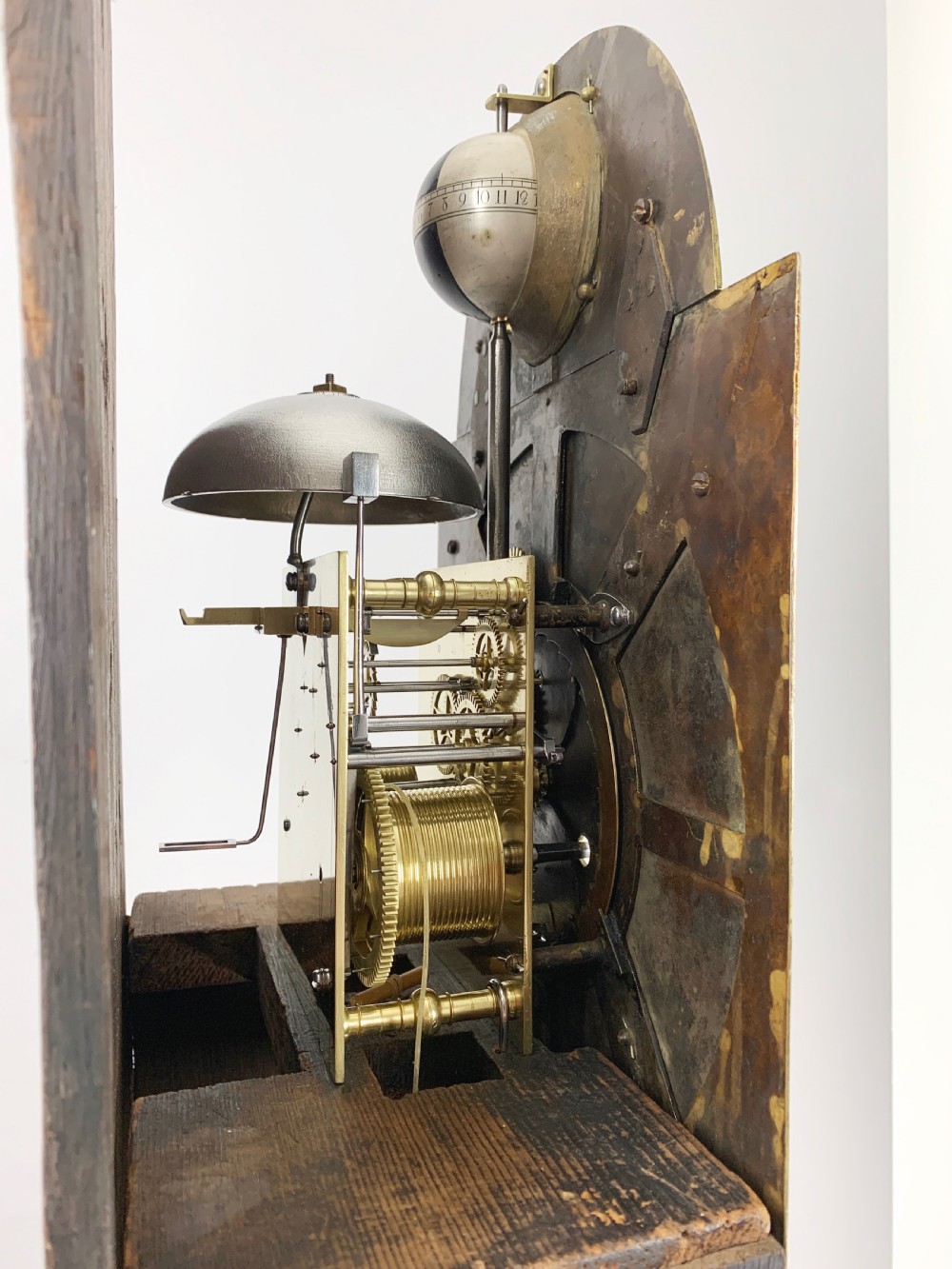 A Rare Ball Moonphase Long Case / Grandfather Clock By Seddon Of Frodsham c.1745 View IX