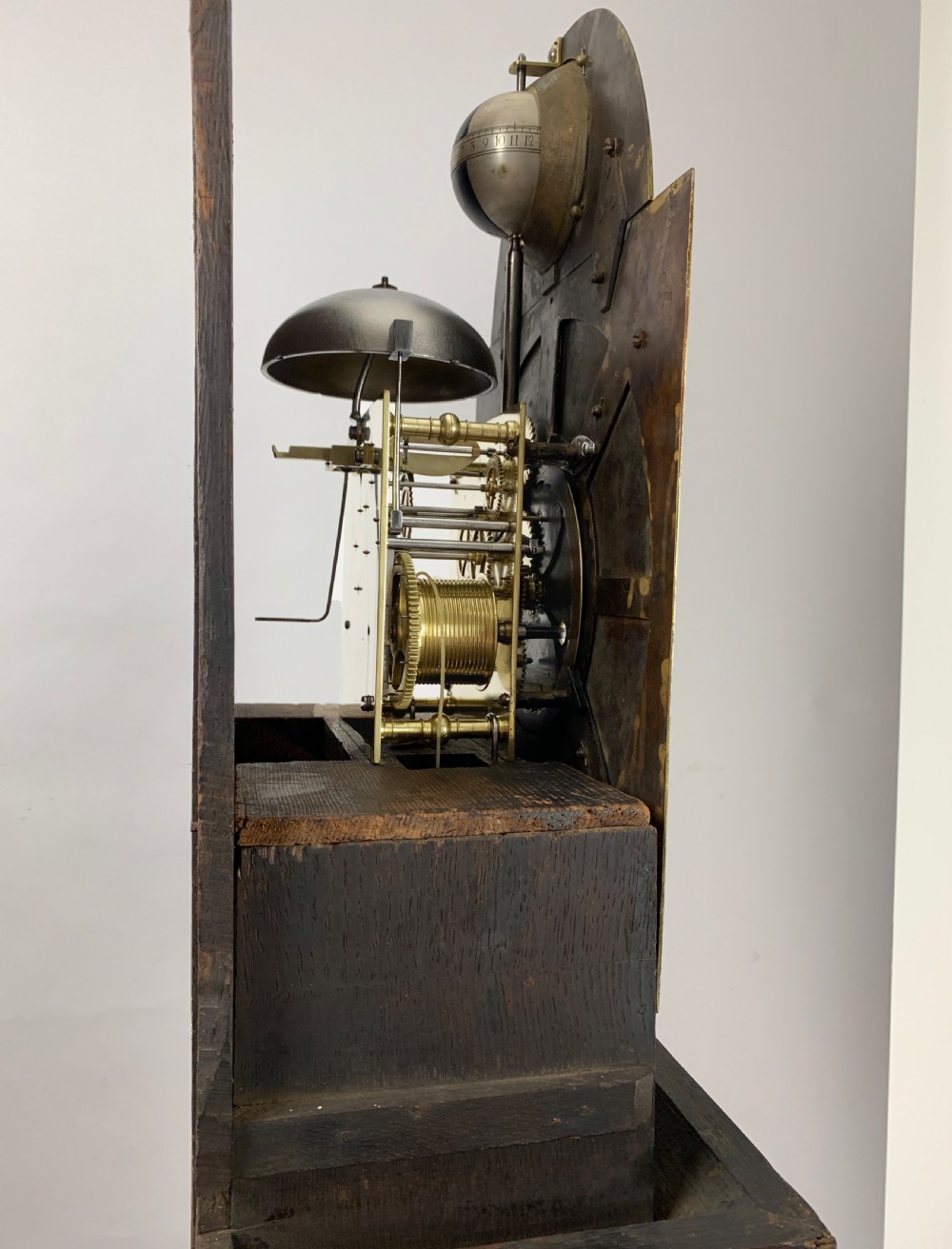 A Rare Ball Moonphase Long Case / Grandfather Clock By Seddon Of Frodsham c.1745 View XI