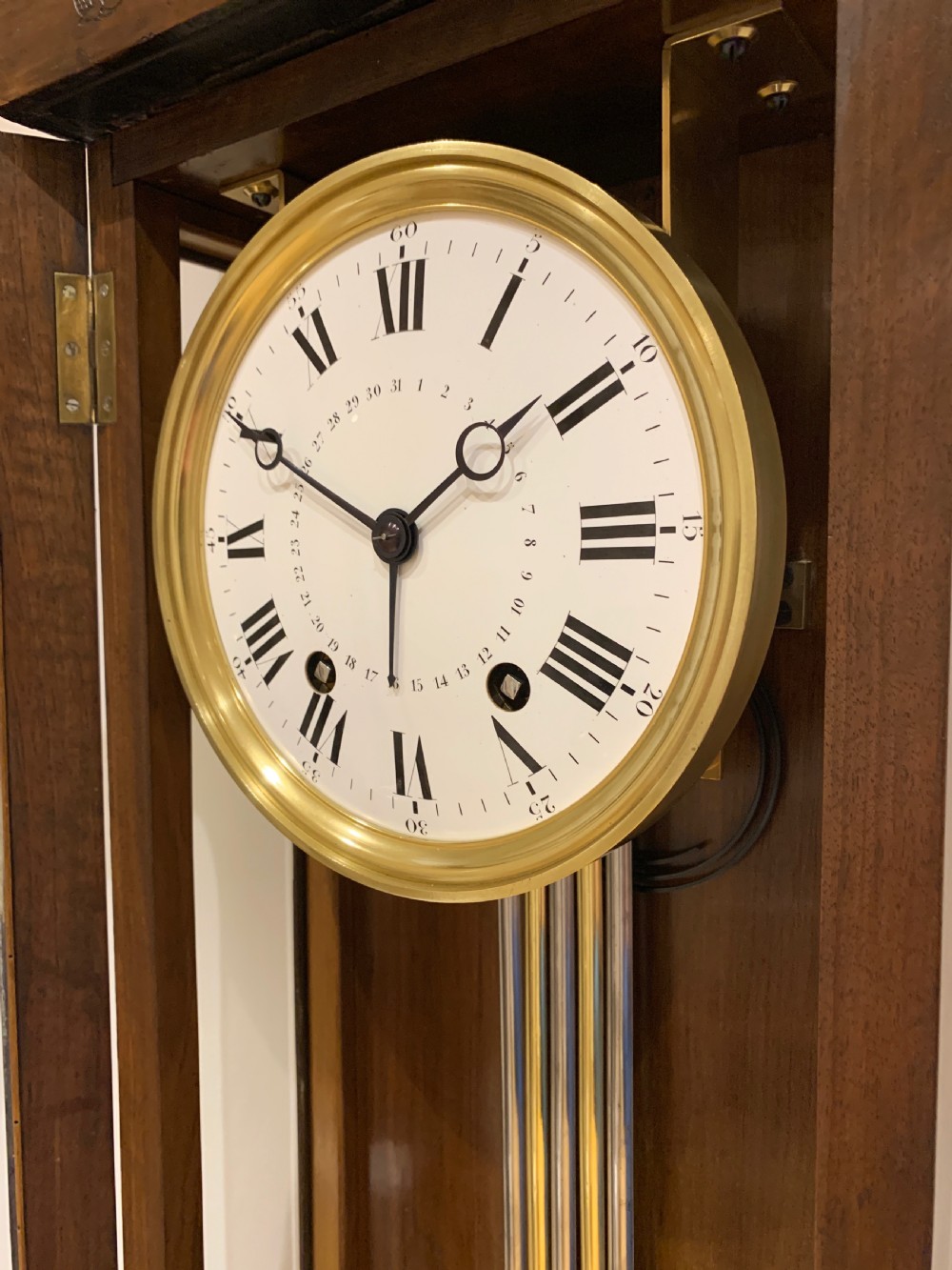 A fine quality 14 day regulator wall clock c.1870. View IV