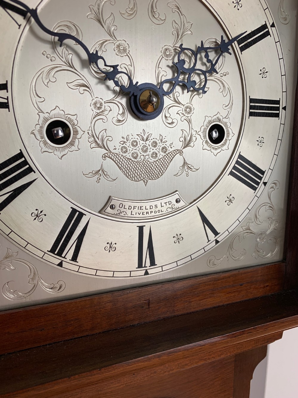 Gillett & Johnston, Westminster Chiming Mahogany Long Case / Grandmother / Grandfather / Regulator Clock C. 1920 View VI