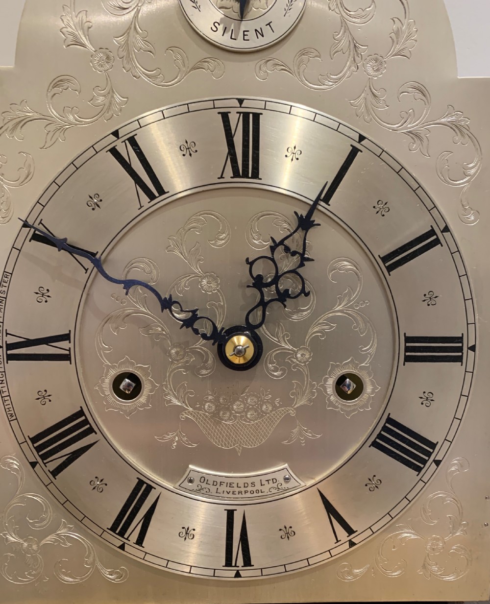 Gillett & Johnston, Westminster Chiming Mahogany Long Case / Grandmother / Grandfather / Regulator Clock C. 1920 View VII
